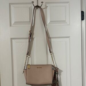 Steve Madden Blush Crossbody Bag with Gold Accents